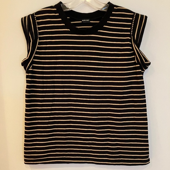 Rachel Comey Black and Beige Striped Top Size S - Picture 1 of 4